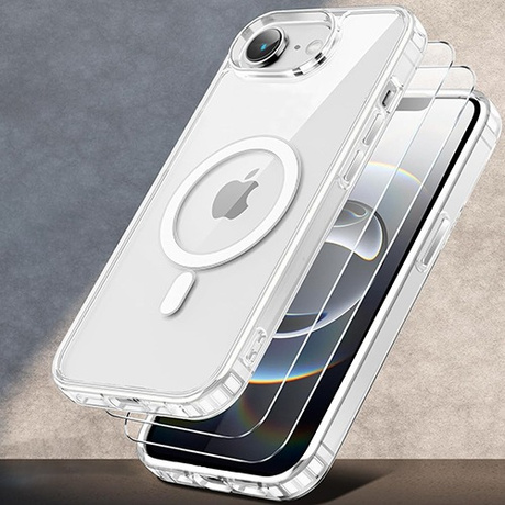 Etui do iPhone 16e Silicone do Magsafe + 2x SZKŁO HARTOWANE