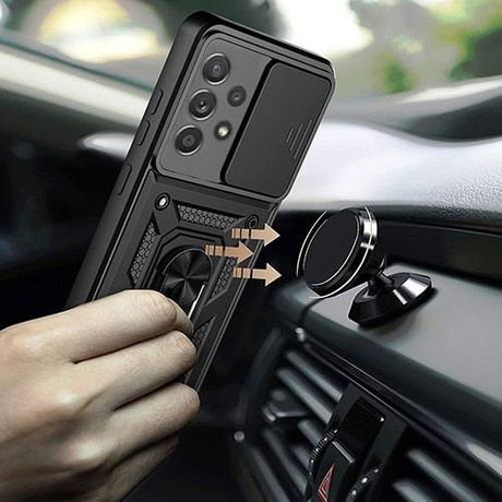 Etui do Samsung Galaxy A23 5G SLIDE RING CASE PANCERNE + SZKŁO HARTOWANE