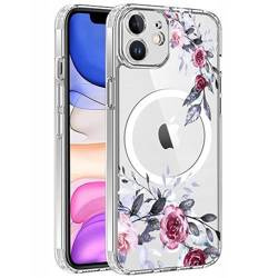 Etui do iPhone 12 MAGSAFE FLOWER wzory + SZKŁO