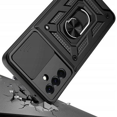 Etui do Samsung Galaxy A17 5G SLIDE RING CASE PANCERNE + 2x SZKŁO HARTOWANE