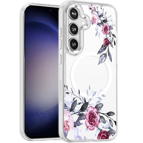 Etui do Samsung Galaxy A26 5G do MAGSAFE FLOWER wzory + SZKŁO