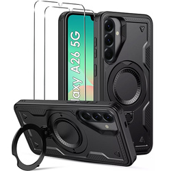 ETUI do Samsung Galaxy A26 5G PANCERNE MAGNETYCZNE MATT CASE + 2X SZKŁO