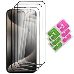 3x SZKŁO HARTOWANE 9D na cały ekran do iPhone 15 Pro Max