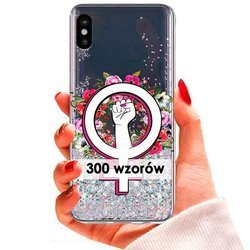 Etui do iPhone X brokatowe wzory CASE + SZKŁO