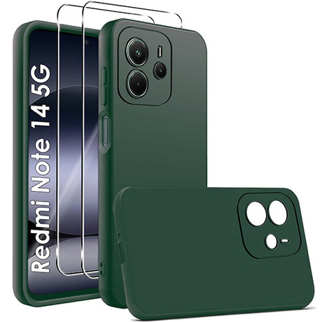 Etui SOFT MATT CASE do Xiaomi Redmi Note 14 5G + 2X SZKŁO HARTOWANE 9H