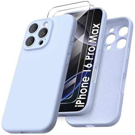 Etui do iPhone 16 Pro Max SILICONE CASE + 2x SZKŁO SZYBKA