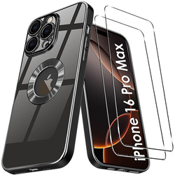 Etui do iPhone 16 Pro Max Silicone Clear ochrona aparatu  + 2x SZKŁO HARTOWANE