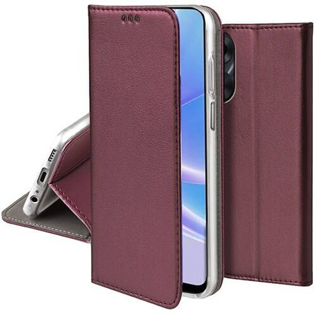 Etui do Oppo A78 5G / A58 5G skórzane magnetyczne z klapką + SZKŁO HARTOWANE