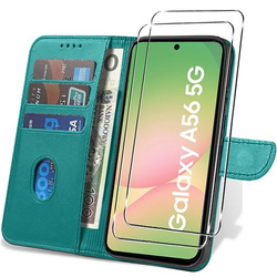 Etui do Samsung Galaxy A56 5G SKÓRZANE SKIN + 2x SZKŁO HARTOWANE 9H