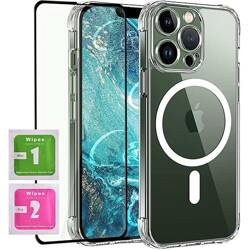 ETUI do iPhone 13 Pro MagSafe Silicone Case + SZKŁO HARTOWANE 5D na cały ekran