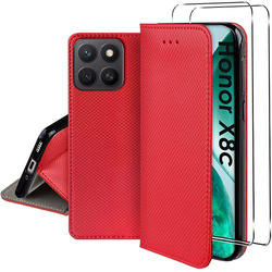 Etui do Honor X8c SMART MAGNET CASE + 2X SZKŁO HARTOWANE