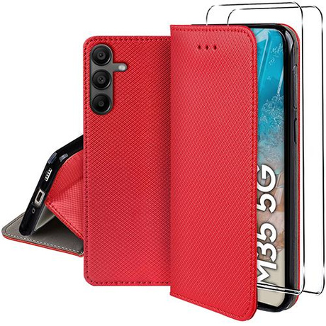 Etui do Samsung Galaxy M35 5G SMART MAGNET CASE + 2X SZKŁO HARTOWANE