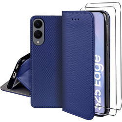Etui do Samsung Galaxy S25 Edge SMART MAGNET CASE + 2X SZKŁO HARTOWANE