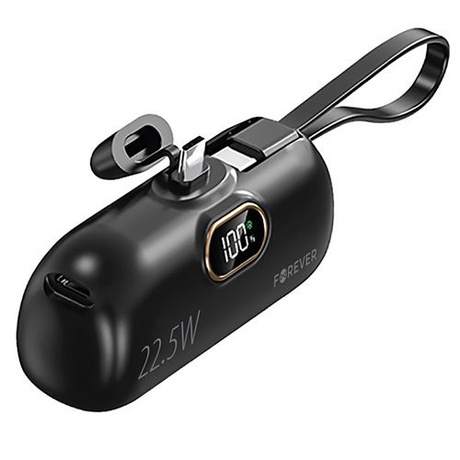 Powerbank mini USB-C 5000 mAh z wyświetlaczem mały 22.5W ładowarka z kablem