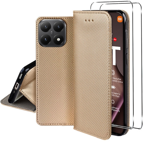 Etui z klapką do Xiaomi 15T SMART MAGNET CASE + 2X SZKŁO HARTOWANE