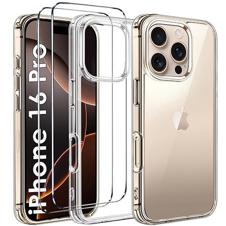 Etui do iPhone 16 Pro WZMACNIANE 360° CASE + 2x SZKŁO