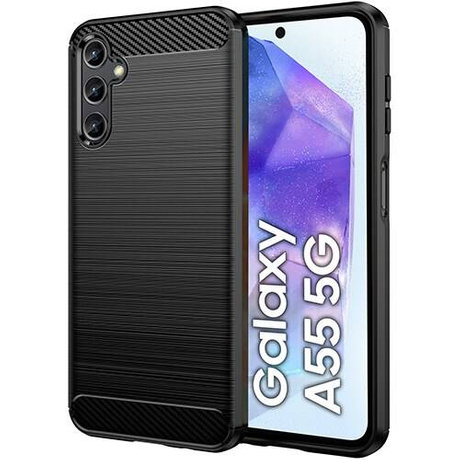 Etui do Samsung Galaxy A55 5G KARBON CASE pancerne + SZKŁO