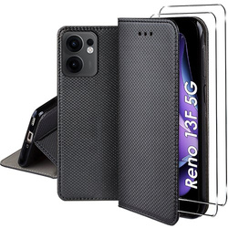 Etui do Oppo Reno 13F 5G / 13 FS 5G SMART MAGNET CASE + 2X SZKŁO HARTOWANE