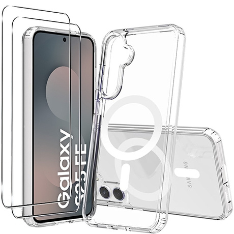 Etui do Samsung Galaxy S25 FE Silicone do Magsafe + 2x SZKŁO HARTOWANE