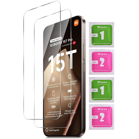 Etui do Xiaomi 15T skórzane magnetyczne z klapką + 2x SZKŁO HARTOWANE