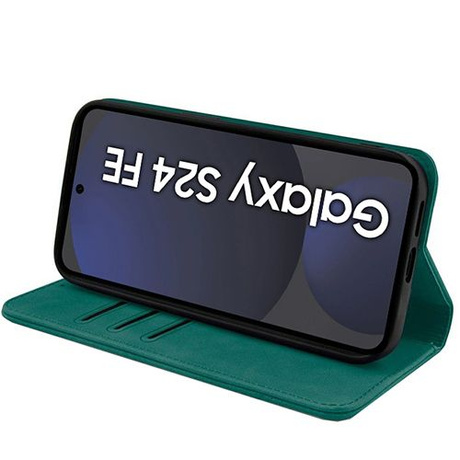 Etui do Samsung Galaxy S24 FE Skórzane Magnetyczne + 2x SZKŁO HARTOWANE 9H