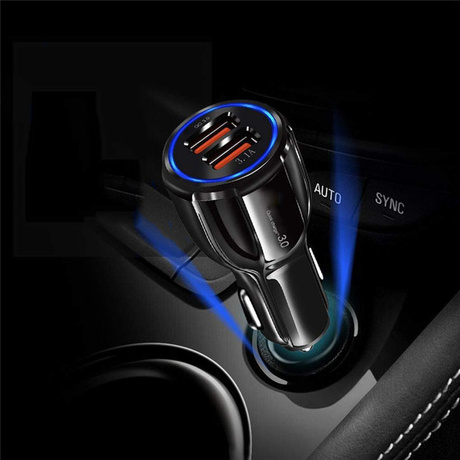 Ładowarka samochodowa 2x USB uniwersalna FAST CHARGE 3.0