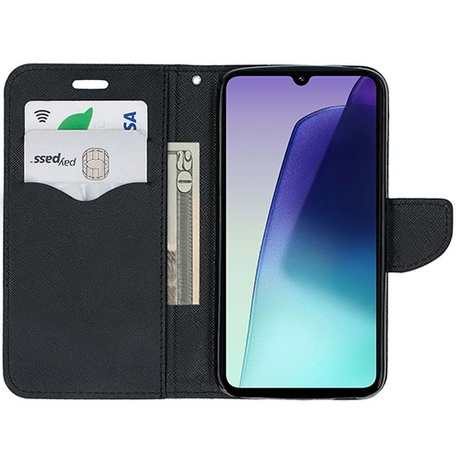 ETUI do Xiaomi Redmi 14C PORTFEL CASE Z ZAPINKĄ + 2x SZKŁO SZYBKA 9H