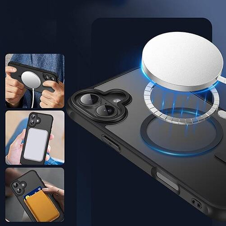 ETUI do iPhone 16 Plus MAGSAFE MATOWE CASE + SZKŁO 9H