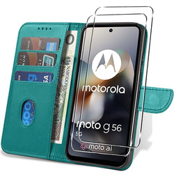 Etui do Motorola Moto G56 5G SKÓRZANE SKIN + 2x SZKŁO HARTOWANE 9H