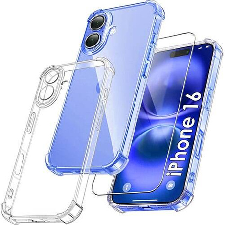 Etui do iPhone 16 ANTI SHOCK CASE + SZKŁO HARTOWANE