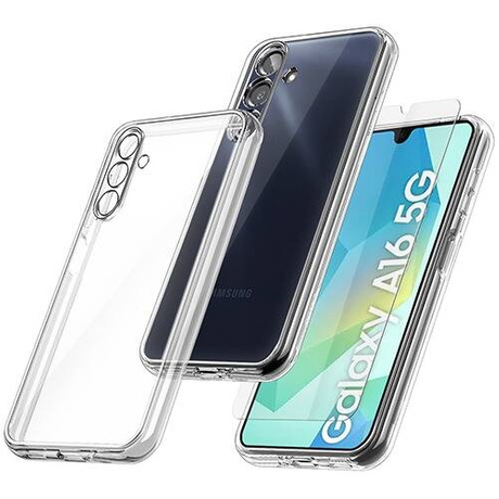 Etui do Samsung Galaxy A16 4G / 5G WZMACNIANE 360° CASE + SZKŁO HARTOWANE