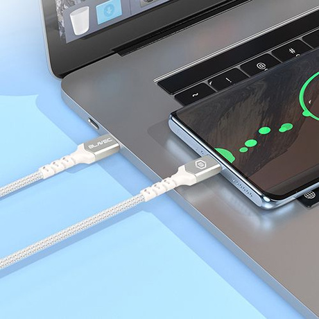 KABEL Blavec USB USB-C TYP C 60W 3A CarPlay Android Auto SZYBKI W OPLOCIE 2M