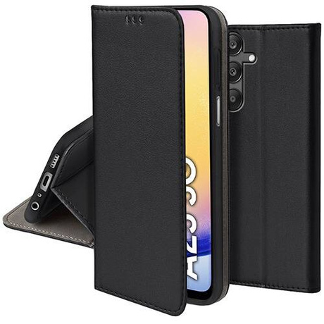 Etui do Samsung Galaxy A25 5G skórzane magnetyczne z klapką + SZKŁO HARTOWANE