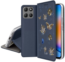 Etui SKÓRZANE do Motorola Moto G15 / G15 Power wzory PORTFEL + SZKŁO