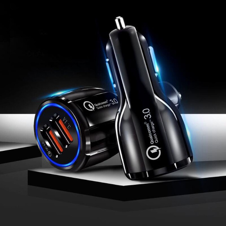 Ładowarka samochodowa 2x USB uniwersalna FAST CHARGE 3.0