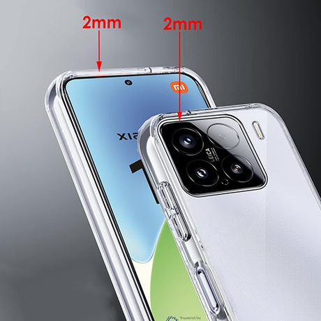 Etui do Xiaomi 15 5G WZMACNIANE 360° CLEAR CASE + 2x SZKŁO HARTOWANE