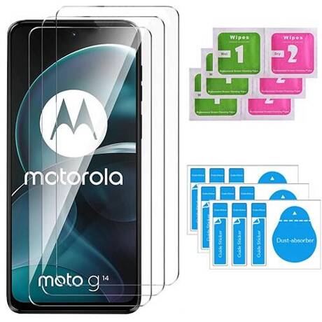 3x SZKŁO HARTOWANE 9H do Motorola Moto G14