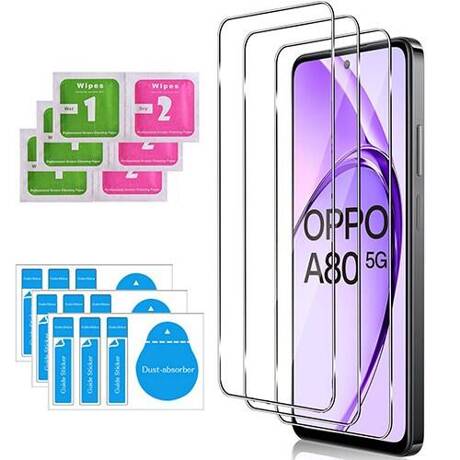 3x SZKŁO HARTOWANE 9H do Oppo A80 5G