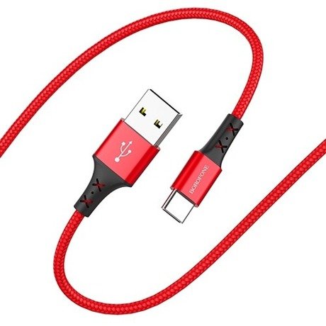 BOROFONE Kabel wzmacniany  USB-C QC 3.0 QUICK CHARGE 3,1A 1M