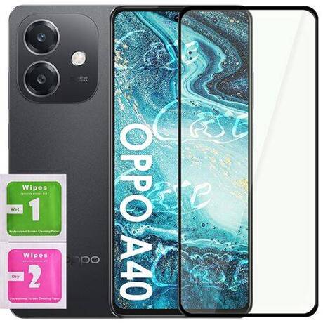 ETUI PANCERNE KARBON do Oppo A40 | A40m + SZKŁO 5D