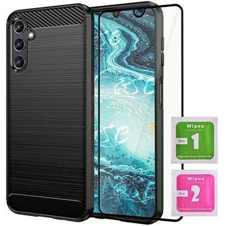 ETUI PANCERNE KARBON do SAMSUNG GALAXY A34 5G + SZKŁO 5D