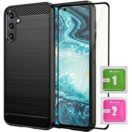 ETUI PANCERNE KARBON do SAMSUNG GALAXY A54 5G + SZKŁO 5D