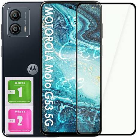 ETUI do MOTOROLA MOTO G53 5G PANCERNE KARBON CASE + SZKŁO 5D