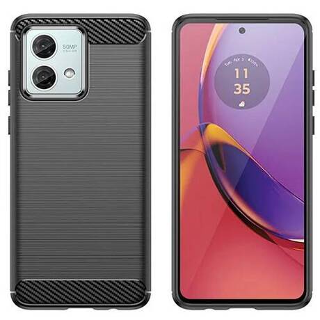 ETUI do Motorola Moto G84 5G PANCERNE KARBON CASE + SZKŁO 5D