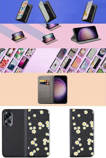 ETUI do Oppo A58 4G MAGNET WZORY + SZKŁO SZYBKA