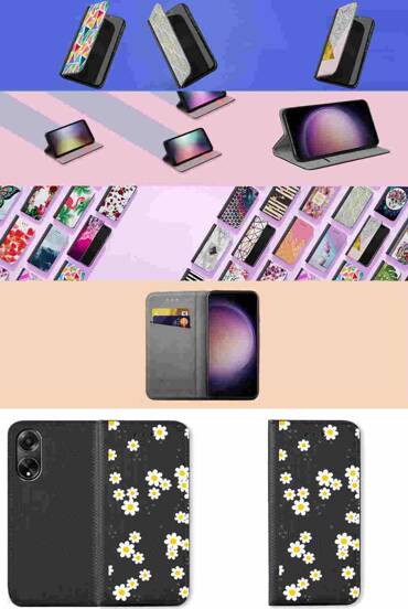 ETUI do Oppo A78 4G MAGNET WZORY + SZKŁO