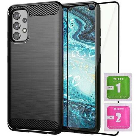 ETUI do SAMSUNG GALAXY A23 5G PANCERNE KARBON CASE + SZKŁO 5D