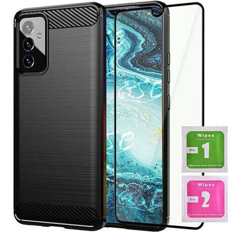 ETUI do SAMSUNG GALAXY M23 5G PANCERNE KARBON CASE + SZKŁO 5D