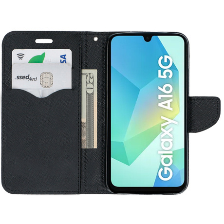 ETUI do Samsung Galaxy A16 5G PORTFEL CASE Z ZAPINKĄ + SZKŁO SZYBKA 9H