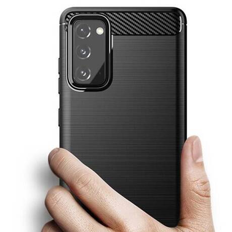 ETUI do Samsung Galaxy S20 FE PANCERNE KARBON CASE + SZKŁO 5D